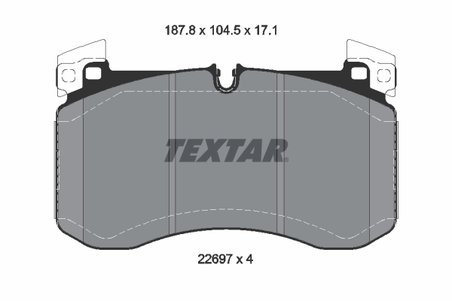 SET PLACUTE FRANA TEXTAR 2269701 - Compatibil cu MERCEDES-BENZ