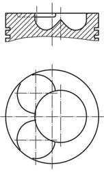 PISTON MAHLE 227 33 00 - Compatibil cu ERF, FENDT, MAN, NEOPLAN