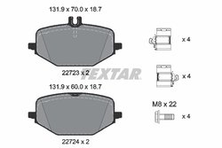 SET PLACUTE FRANA TEXTAR 2272303 - Compatibil cu MERCEDES-BENZ