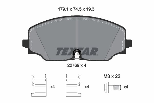 SET PLACUTE FRANA TEXTAR 2276901 - Compatibil cu VW, VW (SVW)