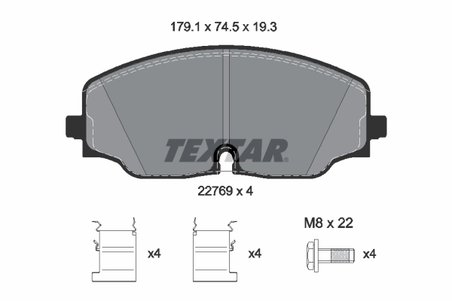 SET PLACUTE FRANA TEXTAR 2276901 - Compatibil cu VW, VW (SVW)