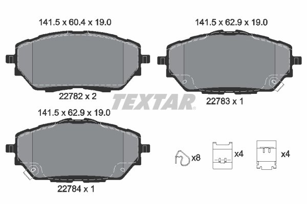 Set placute frana Textar 2278201