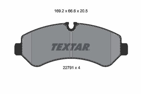 SET PLACUTE FRANA TEXTAR 2279101 - Compatibil cu FREIGHTLINER, MERCEDES-BENZ