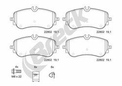 SET PLACUTE FRANA BRECK 22802 00 703 00 - Compatibil cu MAN, VW