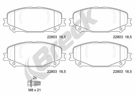 Set placute frana Breck 22803 00 701 00