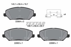 Set placute frana Textar 2280401