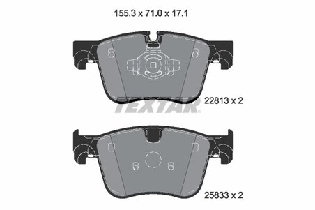 SET PLACUTE FRANA TEXTAR 2281301 - Compatibil cu CITROEN, DS, OPEL, PEUGEOT, TOYOTA, VAUXHALL
