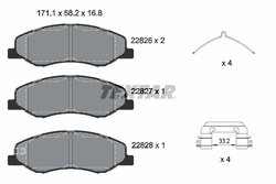SET PLACUTE FRANA TEXTAR 2282601 - Compatibil cu HONDA