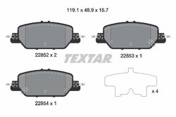 SET PLACUTE FRANA TEXTAR 2285201 - Compatibil cu HONDA, HONDA (DONGFENG), HONDA (GAC)