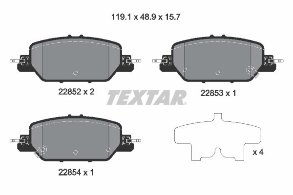 Set placute frana Textar 2285201