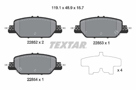 Set placute frana Textar 2285201