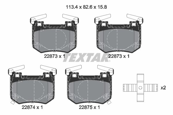 Set placute frana Textar 2287301