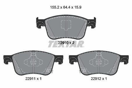 Set placute frana Textar 2291001
