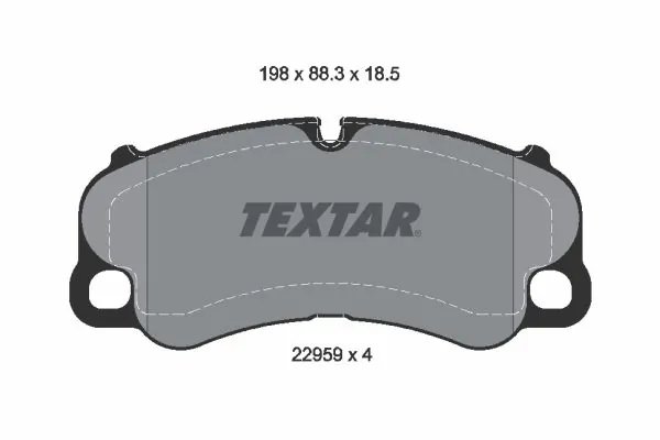 SET PLACUTE FRANA TEXTAR 2295901 - Compatibil cu PORSCHE