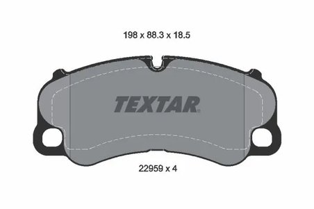 SET PLACUTE FRANA TEXTAR 2295901 - Compatibil cu PORSCHE