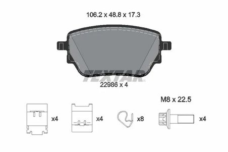 Set placute frana Textar 2298601