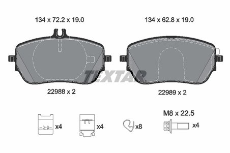 Set placute frana Textar 2298801