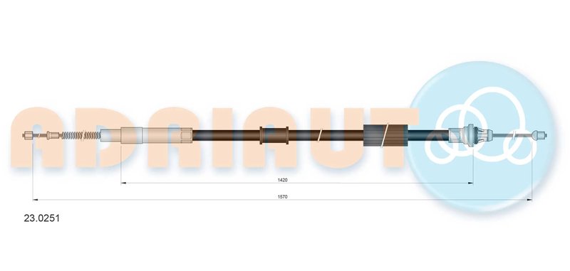 CABLU FRANA DE MANA ADRIAUTO 23.0251 - Compatibil cu MG, ROVER