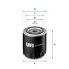 FILTRU ULEI UFI 23.127.00 - Compatibil cu ALFA ROMEO, ALPINE, CHRYSLER, DAIHATSU, DERWAYS, DODGE, FIAT, FORD, FSO, GAZ, IZH, JEE