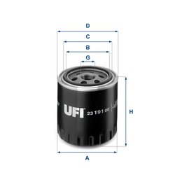 Filtru ulei UFI 23.191.00
