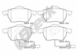 Set placute frana Breck 23018 00 701 10