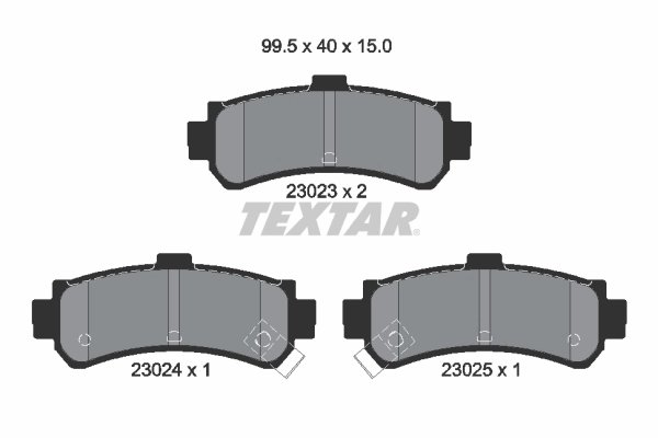 SET PLACUTE FRANA TEXTAR 2302301 - Compatibil cu NISSAN