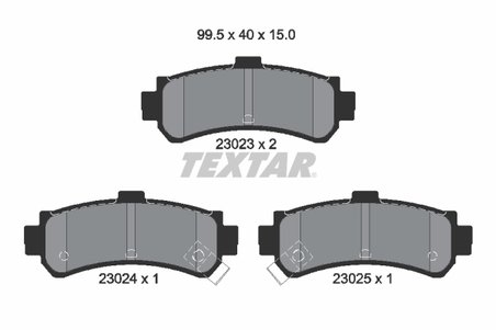 SET PLACUTE FRANA TEXTAR 2302301 - Compatibil cu NISSAN
