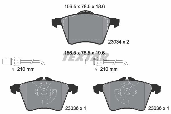 Set placute frana Textar 2303401