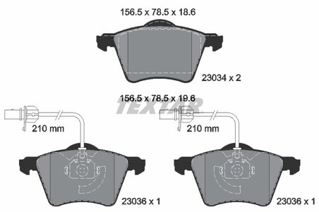 Set placute frana Textar 2303401