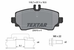 Set placute frana Textar 2307003