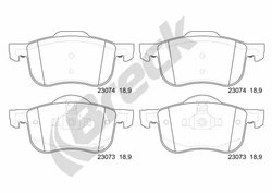 Set placute frana Breck 23073 00 703 00