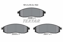 SET PLACUTE FRANA TEXTAR 2308602 - Compatibil cu MITSUBISHI