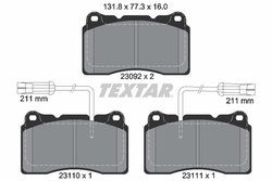 Set placute frana Textar 2309201