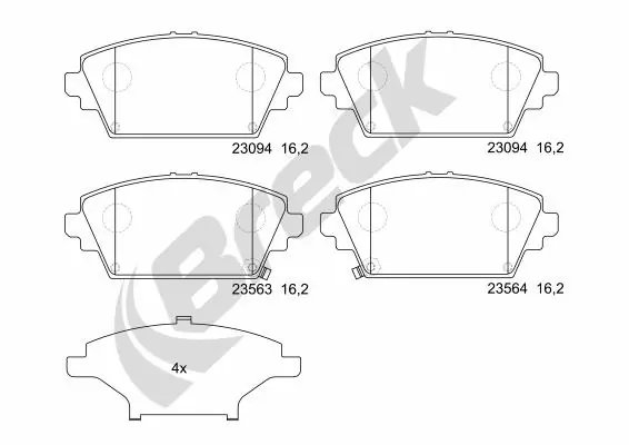 Set placute frana Breck 23094 00 701 00