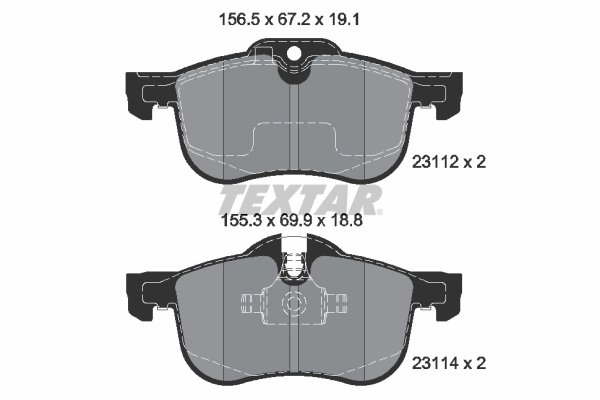 Set placute frana Textar 2311203