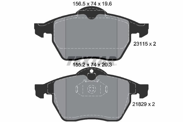 SET PLACUTE FRANA TEXTAR 2311502 - Compatibil cu CHEVROLET, HOLDEN, OPEL, SAAB, VAUXHALL