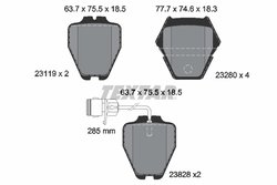 Set placute frana Textar 2311901