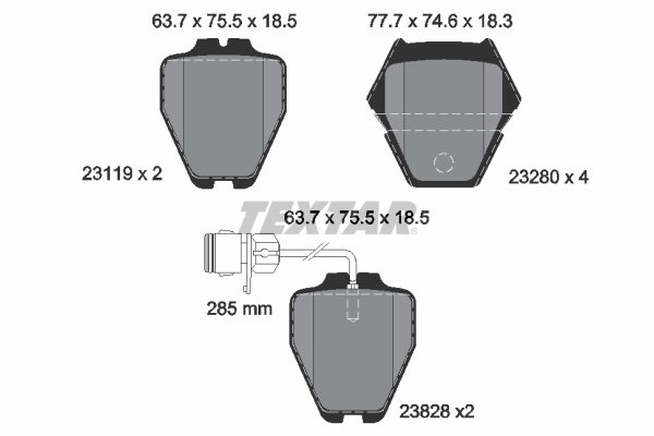 Set placute frana Textar 2311901