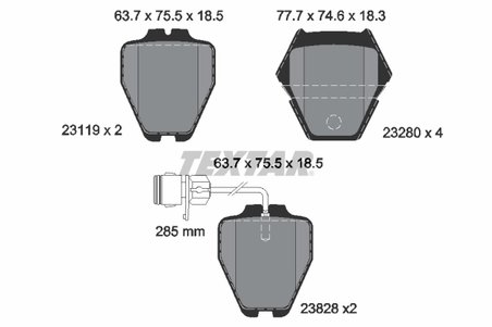 Set placute frana Textar 2311901