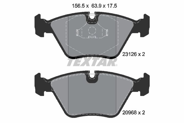 SET PLACUTE FRANA TEXTAR 2312601 - Compatibil cu DAIMLER, JAGUAR