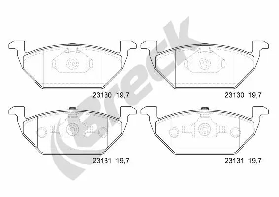 Set placute frana Breck 23130 00 702 00