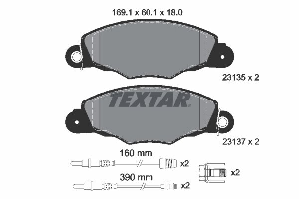 Set placute frana Textar 2313503