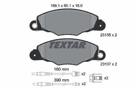 Set placute frana Textar 2313503