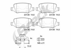 Set placute frana Breck 23138 00 704 00