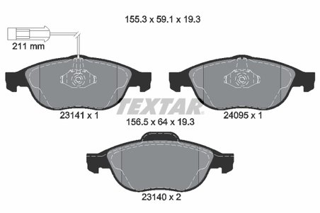 Set placute frana Textar 2314101