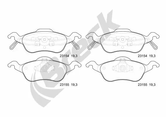 Set placute frana Breck 23154 00 702 00