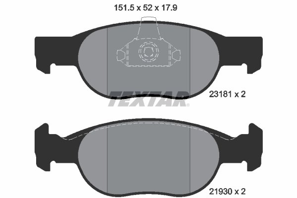 SET PLACUTE FRANA TEXTAR 2318101 - Compatibil cu FIAT, LANCIA