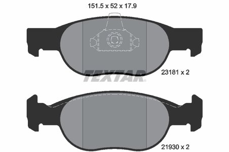 SET PLACUTE FRANA TEXTAR 2318101 - Compatibil cu FIAT, LANCIA
