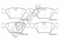 Set placute frana Breck 23183 00 701 00
