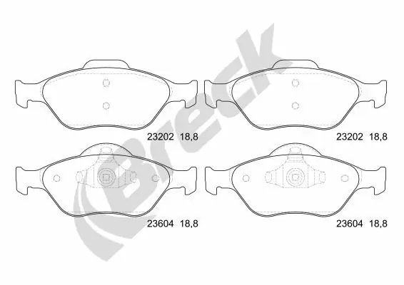 SET PLACUTE FRANA BRECK 23202 00 702 00 - Compatibil cu FORD, MAZDA